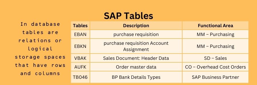 An Overview of SAP Tables